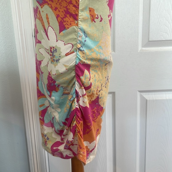 Cabi tunic tunic top floral square neck cotton stretch multicolored women size M - Picture 6 of 11